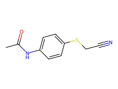 N-{4-[(cyanomethyl)sulfanyl]phenyl}acetamide structure