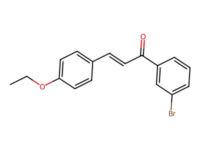 1-(3-bromophenyl)-3-(4-ethoxyphenyl)prop-2-en-1-one structure