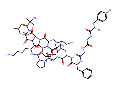 enkephalin-Leu, Gly-Pro-(Lys-Aib-Leu-Aib)(2)-OMe- structure