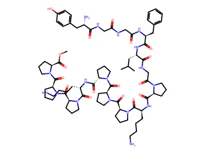 Enkephalin-leu, gly-pro-(lys-pro-pro-pro)2-ome- structure