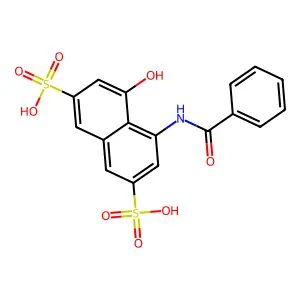 2,7-Naphthalenedisulfonic acid, 4-(benzoylamino)-5-hydroxy- structure