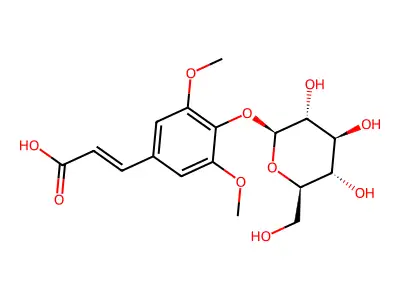 trans-p-Sinapoyl-beta-D-glucopyranoside structure