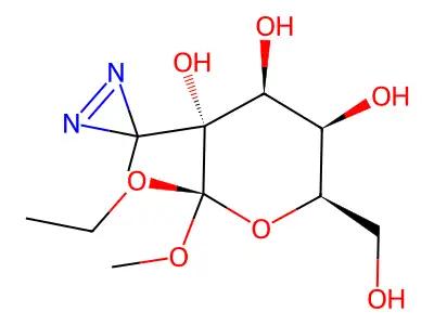 3-Azi-1-methoxybutylgalactopyranoside structure