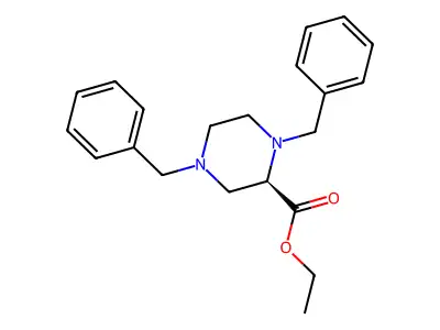 Ethyl 1,4-dibenzylpiperazine-2-carboxylate structure