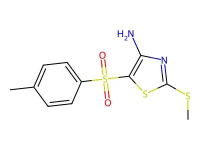 4-Amino-2-methylthio-5-tosylthiazole structure