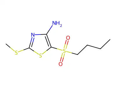 4-Amino-5-butylsulfonyl-2-methylthiothiazole structure