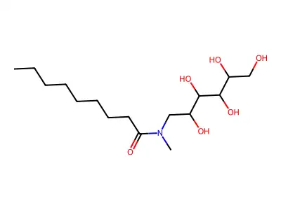 N-methyl-N-(2,3,4,5,6-pentahydroxyhexyl)nonanamide structure