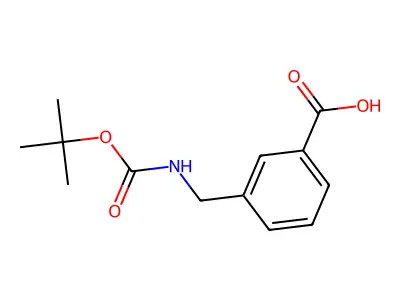 3-(((tert-Butoxycarbonyl)amino)methyl)benzoic acid structure