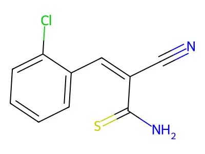 3-(2-Chlorophenyl)-2-cyanoprop-2-enethioamide structure
