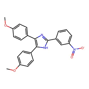 1H-Imidazole, 4,5-bis(4-methoxyphenyl)-2-(3-nitrophenyl)- structure