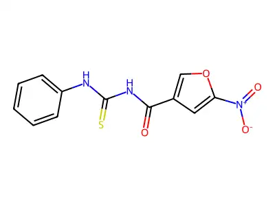 3-Furancarboxamide, 5-nitro-N-((phenylamino)thioxomethyl)- structure