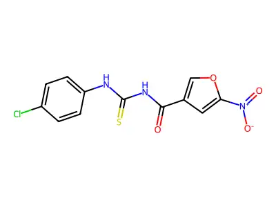 3-Furancarboxamide, N-(((4-chlorophenyl)amino)thioxomethyl)-5-nitro- structure