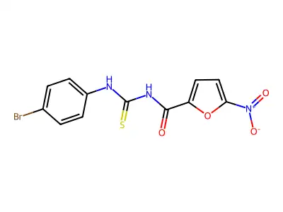 2-Furancarboxamide, N-(((4-bromophenyl)amino)thioxomethyl)-5-nitro- structure