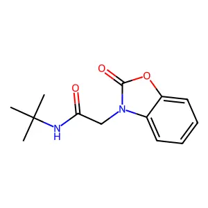 N-tert-butyl-2-(2-oxo-1,3-benzoxazol-3-yl)acetamide structure