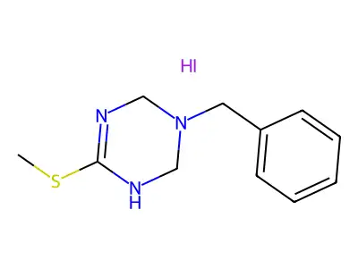 1-Benzyl-1,2,3,6-tetrahydro-4-(methylthio)-1,3,5-triazine Hydroiodide structure