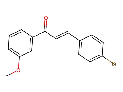 (E)-3-(4-bromophenyl)-1-(3-methoxyphenyl)prop-2-en-1-one structure