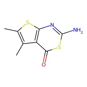 4H-Thieno[2,3-d][1,3]thiazin-4-one, 2-amino-5,6-dimethyl- structure