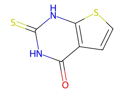 2-sulfanyl-3H,4H-thieno(2,3-d)pyrimidin-4-one structure