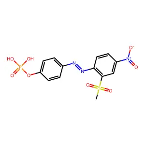 4-(4'-Nitro-2'-methylsulfonylphenylazo)phenyl phosphate structure