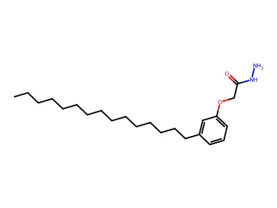 Acetic acid, (3-pentadecylphenoxy)-, hydrazide structure