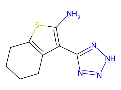 [3-(1H-tetrazol-5-yl)-4,5,6,7-tetrahydro-1-benzothien-2-yl]amine structure
