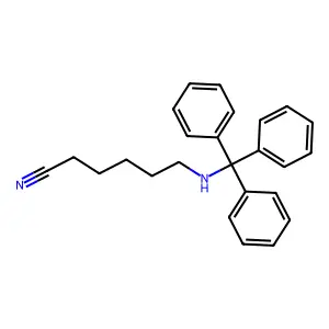 6-(Tritylamino)hexanenitrile structure