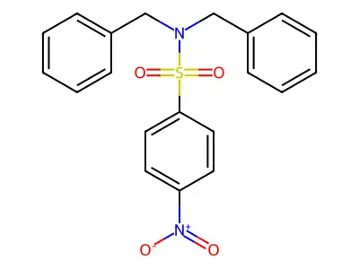 N,N-dibenzyl-4-nitrobenzenesulfonamide structure