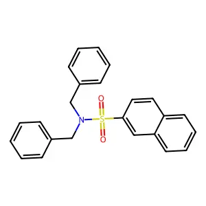 N,N-dibenzylnaphthalene-2-sulfonamide structure