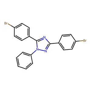 3,5-Bis(4-bromophenyl)-1-phenyl-1,2,4-triazole structure