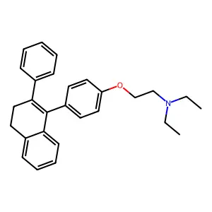 Triethylamine, 2-(p-(2-phenyl-3,4-dihydro-1-naphthyl)phenoxy)- structure