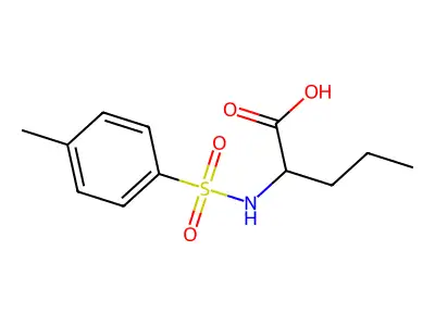 2-[(4-Methylphenyl)sulfonylamino]pentanoic acid structure