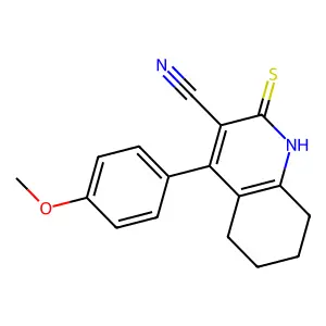 4-(4-Methoxyphenyl)-2-sulfanyl-5,6,7,8-tetrahydroquinoline-3-carbonitrile structure