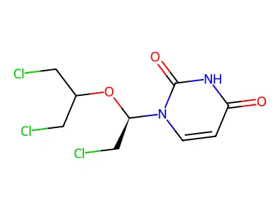 2',3',5'-Trichloro-2',3',5'-trideoxy-2',3'-secouridine structure