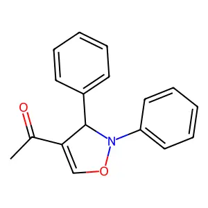 1-(2,3-Diphenyl-2,3-dihydro-4-isoxazolyl)ethanone structure