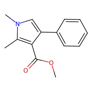 1H-Pyrrole-3-carboxylic acid, 1,2-dimethyl-4-phenyl-, methyl ester structure