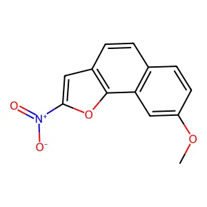 8-Methoxy-2-nitronaphtho(1,2-b)furan structure