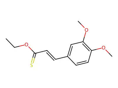 O-ethyl 3-(3,4-dimethoxyphenyl)prop-2-enethioate structure
