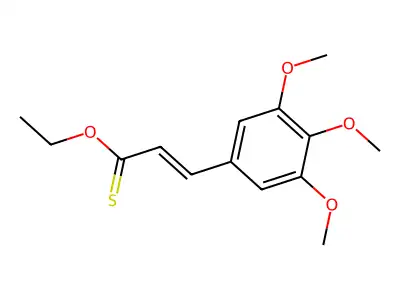 3-(3,4,5-Trimethoxyphenyl)-2-propenethioic acid O-ethyl ester structure
