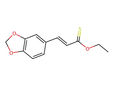 O-ethyl 3-(1,3-benzodioxol-5-yl)prop-2-enethioate structure