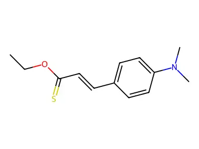 O-ethyl 3-[4-(dimethylamino)phenyl]prop-2-enethioate structure