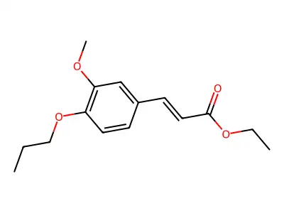 Ethyl 3-(3-methoxy-4-propoxyphenyl)prop-2-enoate structure
