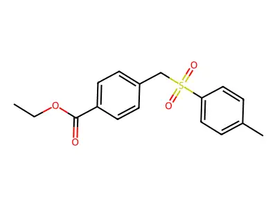 Ethyl 4-{[(4-methylphenyl)sulfonyl]methyl}benzoate structure