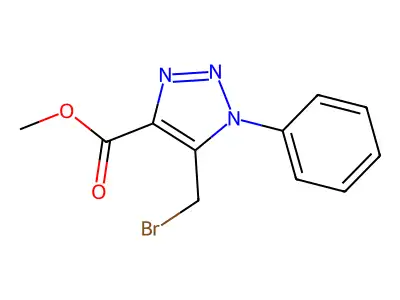 methyl 5-(bromomethyl)-1-phenyl-1H-1,2,3-triazole-4-carboxylate structure