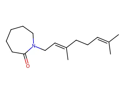 1-[(2E)-3,7-Dimethylocta-2,6-dien-1-YL]azepan-2-one structure