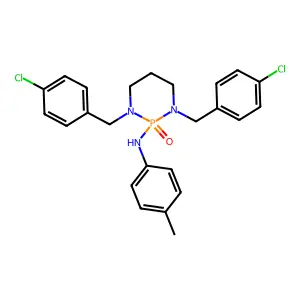 N-(1,3-Bis(4-chlorobenzyl)-2-oxido-1,3,2-diazaphosphinan-2-yl)-N-(4-methylphenyl)amine structure