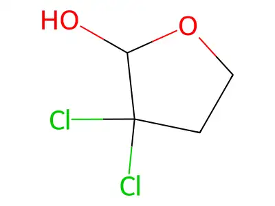 3,3-Dichlorooxolan-2-ol structure