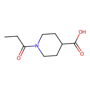 1-Propionyl-4-piperidinecarboxylic acid structure