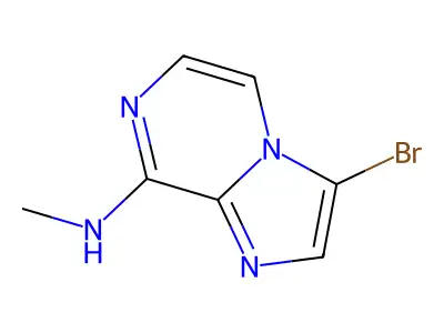Imidazo(1,2-a)pyrazin-8-amine, 3-bromo-N-methyl- structure