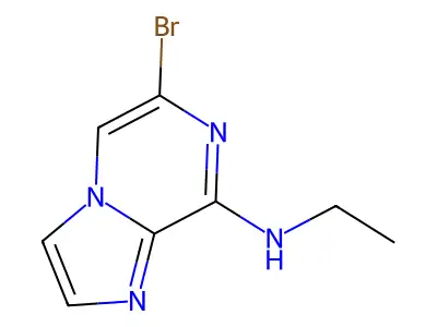 6-Bromo-8-(ethylamino)imidazo(1,2-a)pyrazine structure