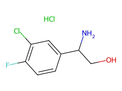 2-Amino-2-(3-chloro-4-fluorophenyl)ethan-1-ol structure